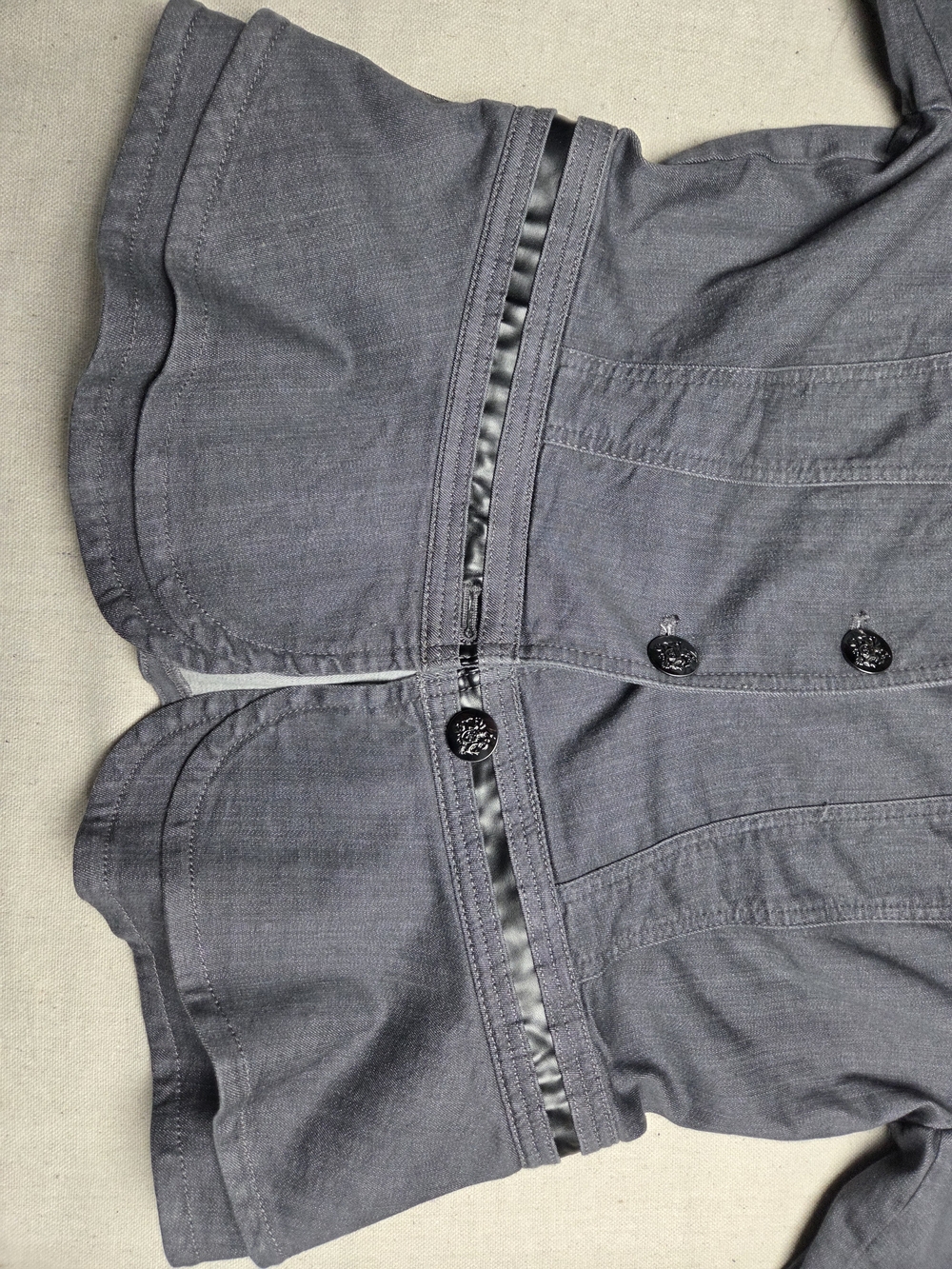 White House Black Market Gray Peplum Blazer - Picture 11 of 14